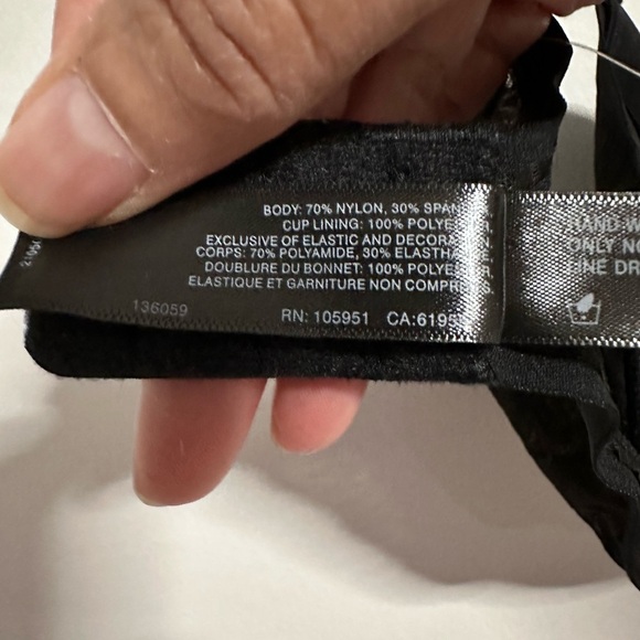 32D Natori 136059 Sheer Jacquard Full Fit Contour Underwire Bra black SW - Picture 9 of 11